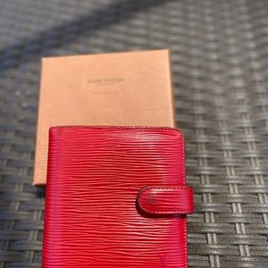 Louis Vuitton Agenda Red Epi Leather Authentic